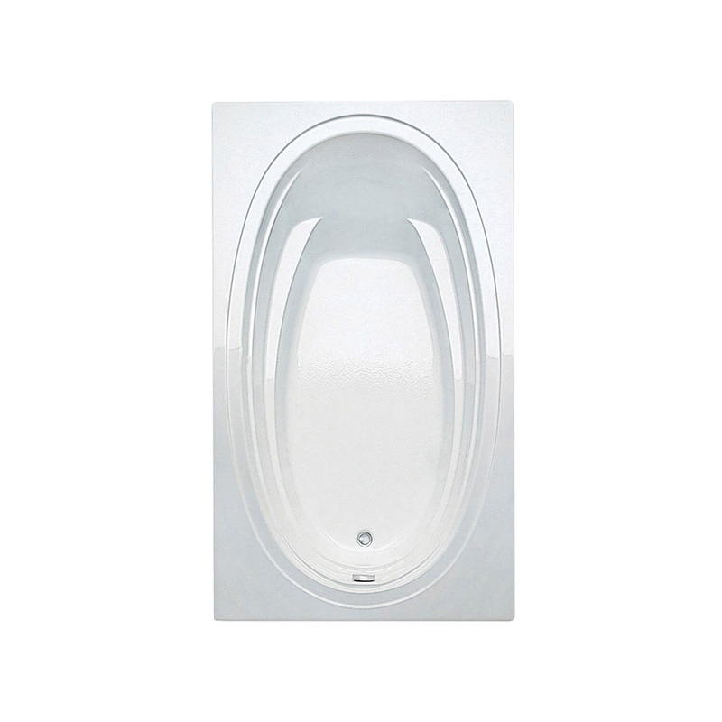 MAAX 106458-L-000-001 Panaro 7242 Acrylic Drop-in Left-Hand Drain Bathtub in White