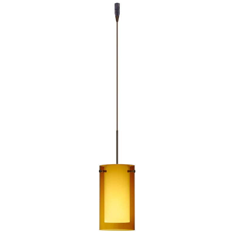 One Light Pendant from the Pahu Collection in Bronze Finish by Besa