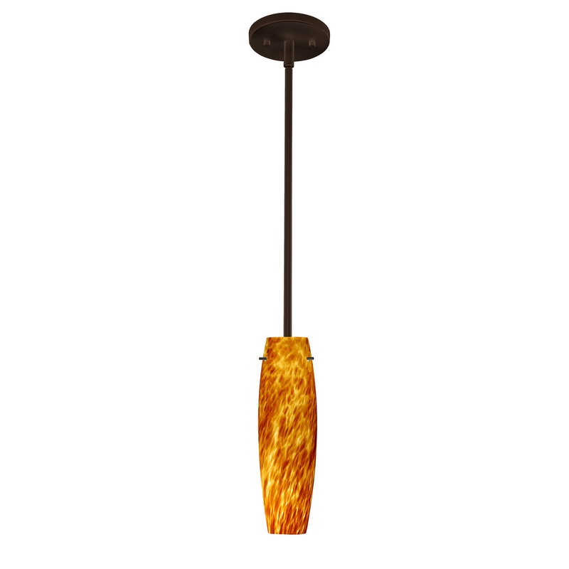 One Light Pendant from the Tu Tu Collection in Bronze Finish by Besa