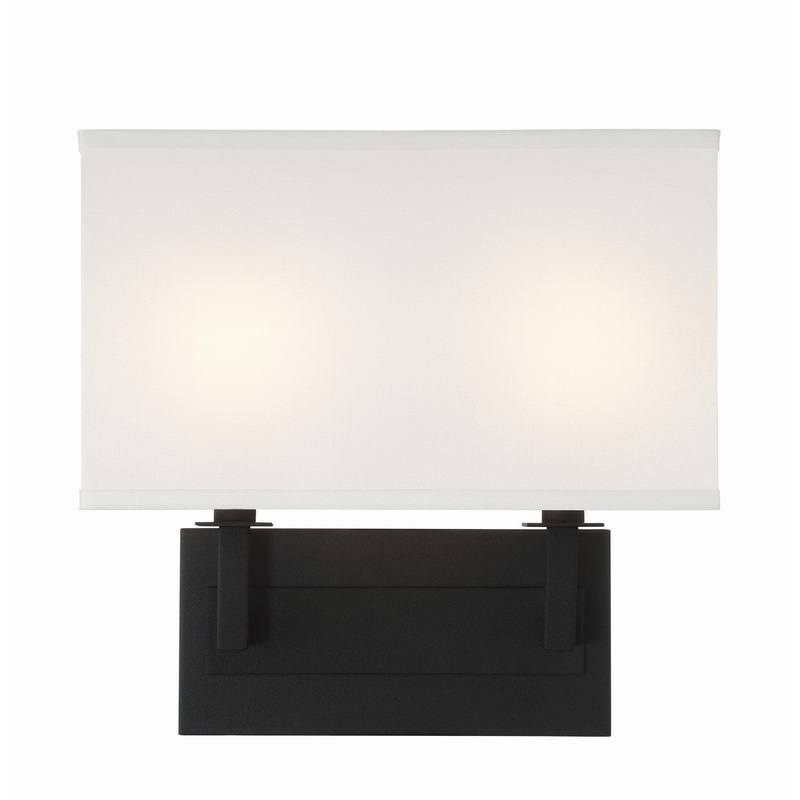 Two Light Wall Sconce from the Durham Collection in Black Forged Finish by Crystorama