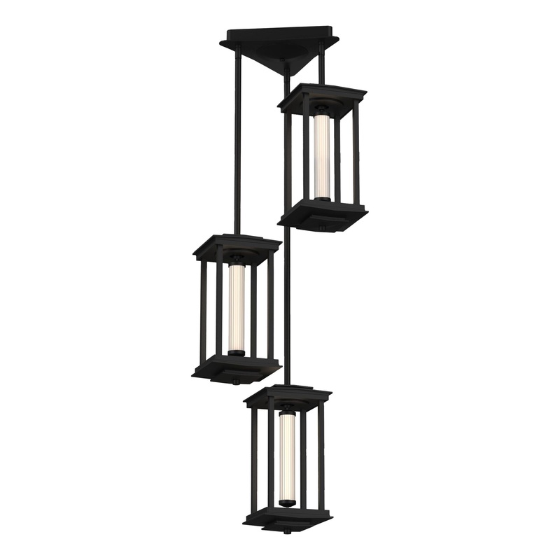 Athena Triple Short LED Lantern Black