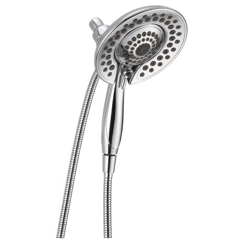Handshower Combination In2ition Universal Showering Components 2-In-1 Lumicoat Chrome WaterSense 5 Function 6-13/16 Inch Includes 60-82 Inch Stretchable Metal Hose 1.75 Gallons per Minute