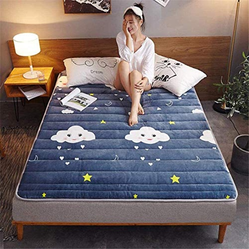 Huan in Stile Giapponese Materasso futon, Tatami Spessa stuoia del Pavimento, Materasso Pieghevole Mat Qui Cucita Tatami Tappetino, dormitorio (Colore : C, Size : 150X200CM)