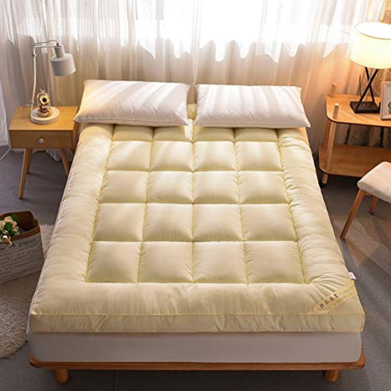 JRG Addensare Gi & Piuma-riempimento Tatami Stuoie, Ultra Soft Cotone Imbottito Studente Dormitorio Stuoie Letto Rendi Il Tuo Letto Tasche Profonde-c 150x190x10cm