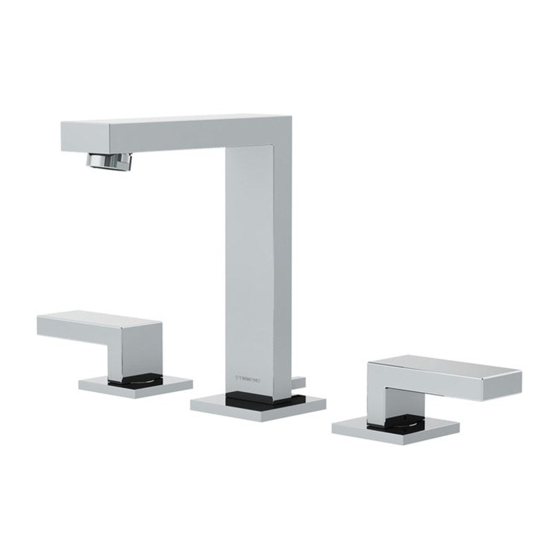Lavatory Faucet Duro Widespread 8 to 16 Inch Spread 2 Lever ADA WaterSense Polished Chrome 1.0 Gallons per Minute Metal Push Pop 3 Hole