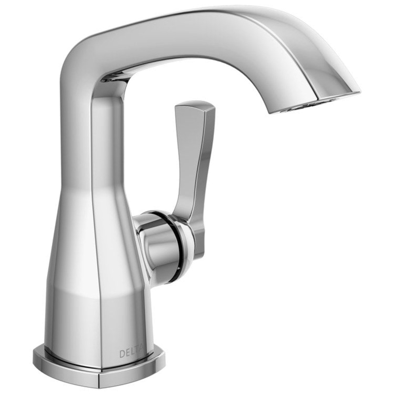 Lavatory Faucet Stryke 4 Inch Spread 1 Lever ADA WaterSense/CALGreen Lumicoat Chrome 1.2 Gallons per Minute Deck Mount Less Pop-Up 1/3 Hole