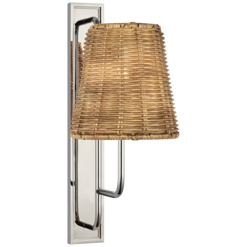 LED Wall Sconce from the Rui Collection in Polished Nickel Finish by Visual Comfort Signature