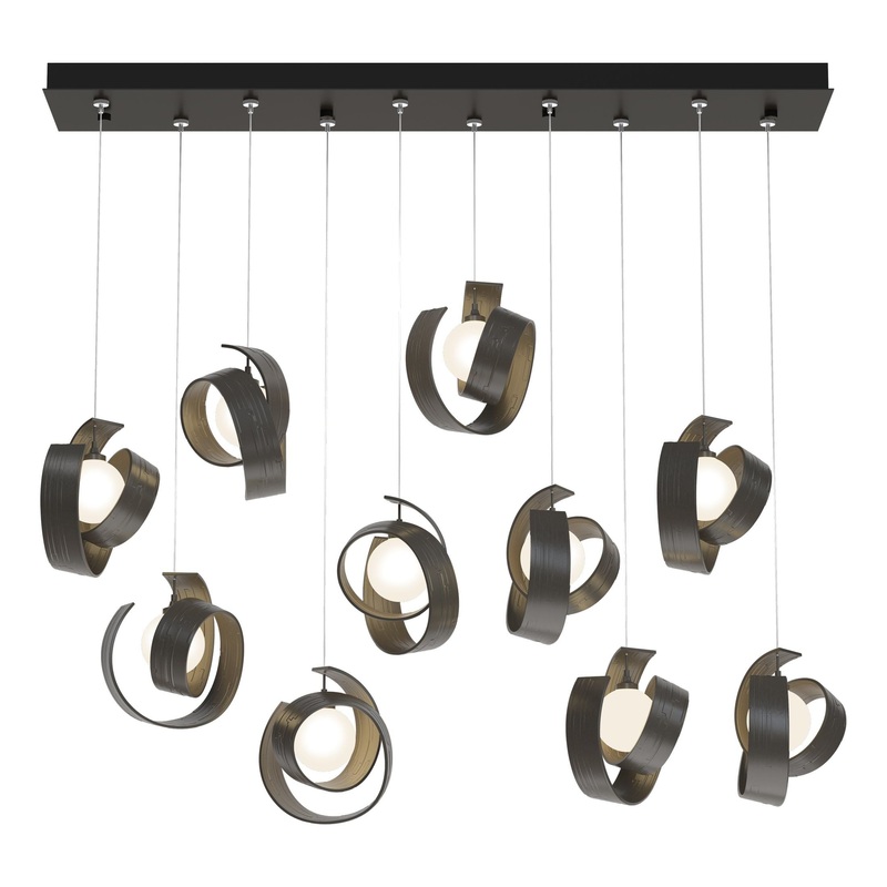 Riza 10-Light Pendant Dark Smoke