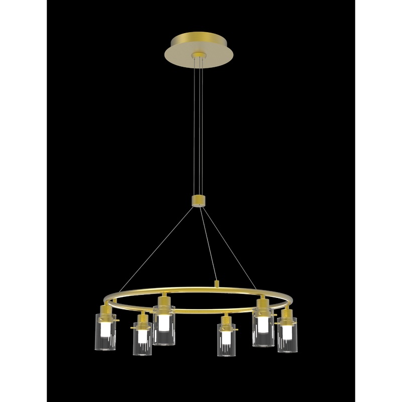 Simple LED Pendant Satin Gold