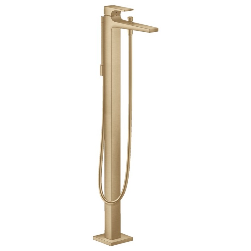 Tub Filler Trim Metropol Freestanding with Wand 1 Lever Brushed Bronze 5.28 Gallons per Minute
