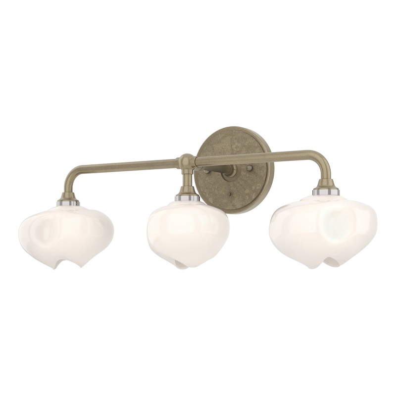 Ume 3-Light Curved Arm Bath Sconce Soft Gold Soft Gold