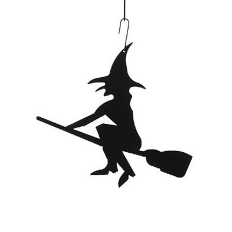 Village Wrought Iron HOS-26 Witch Decorative Hanging Silhouette