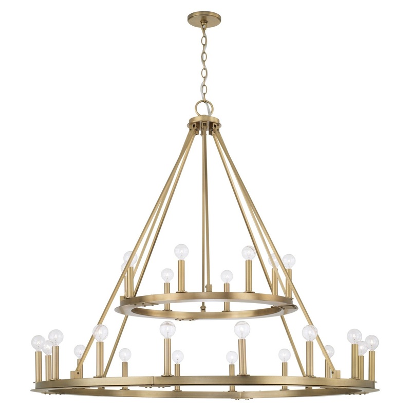 24 Light Chandelier from the Pearson Collection in Aged Brass Finish by Capital Lighting