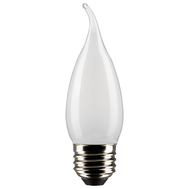 4 Watt CA10 LED – Frost Finish – Medium Base – 5000K – 120 Volt – 2-Pack Light Bulb by Satco