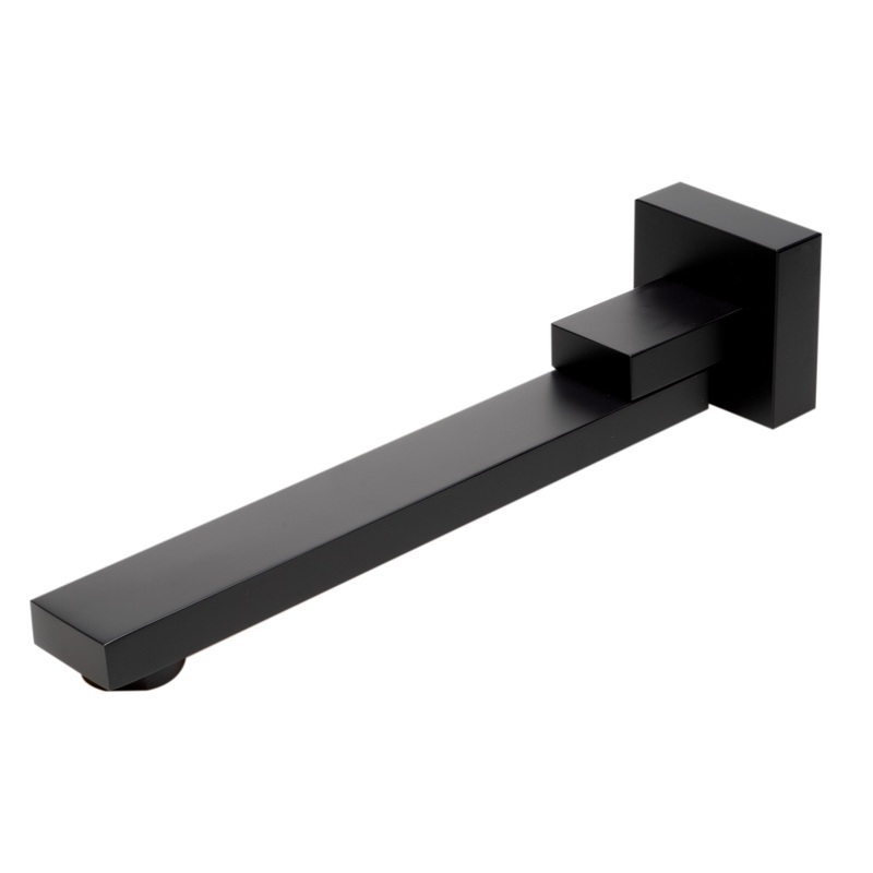 Black Matte Square Foldable Tub Spout