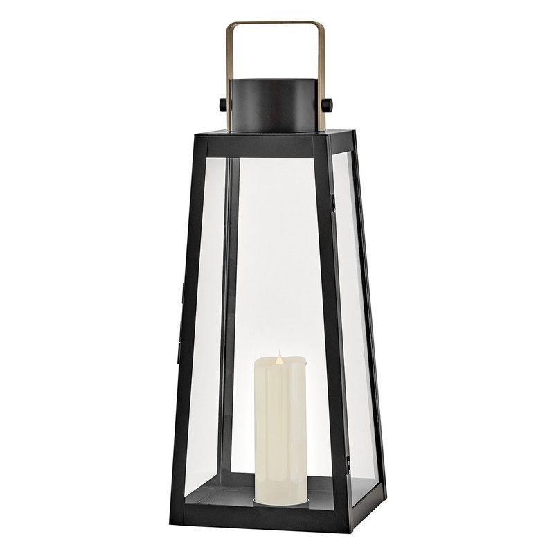 Decorative Lantern from the Hugh Collection in Black Finish by Lark