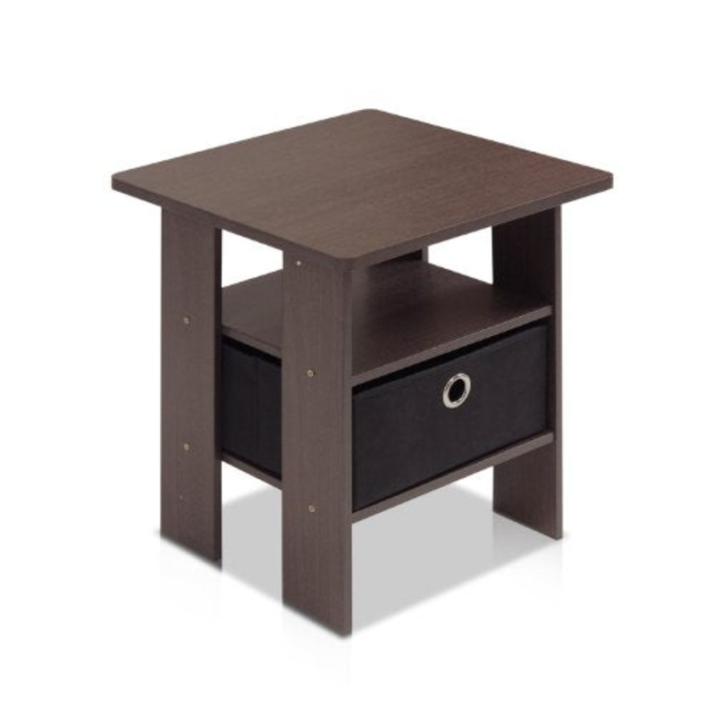 Furinno Tabelle Finali, Dark Brown/Nero, confezione da 1