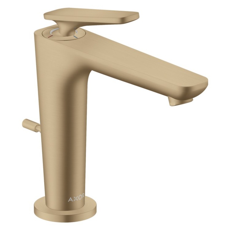 Lavatory Faucet Citterio C 125 1 Lever ADA WaterSense Brushed Bronze 1.2 Gallons per Minute Deck Mount Pop-Up 1 Hole CoolStart EcoRight AirPower Comfort Zone