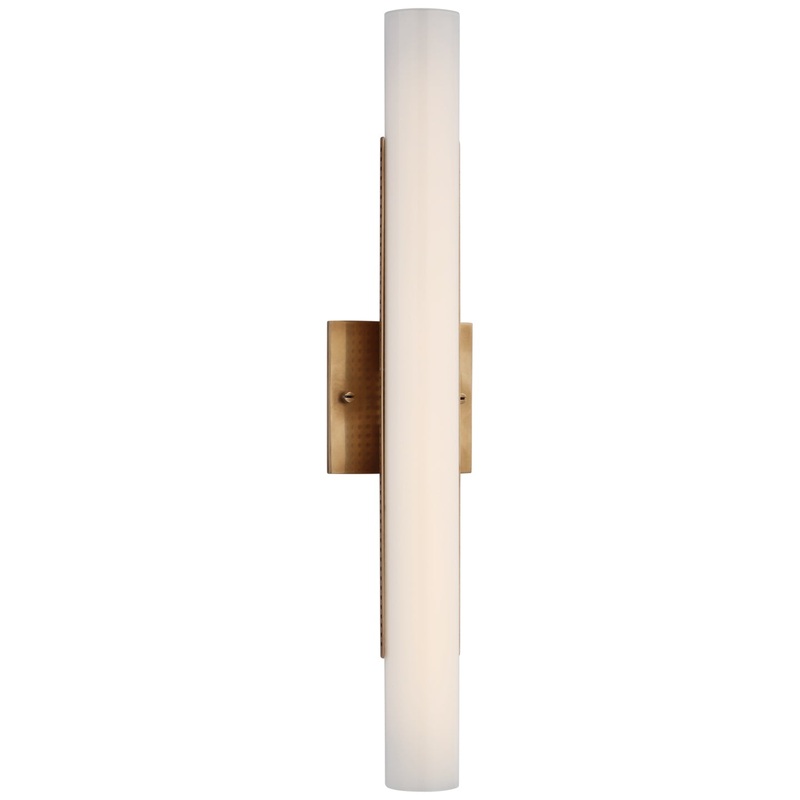 LED Bath Light from the Precision Collection in Antique-Burnished Brass Finish by Visual Comfort Signature