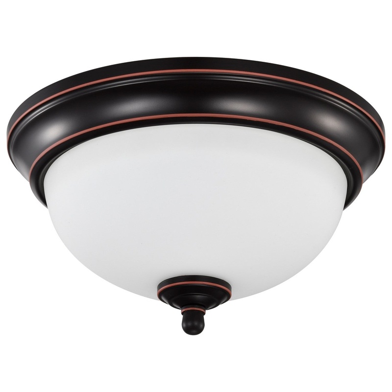 LED Flush Mount in Mahogany Bronze Finish by Nuvo Lighting