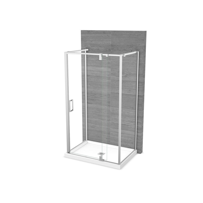 MAAX 137864-900-084-000 ModulR 48 x 34 x 78 in. 8mm Pivot Shower Door for Wall-mount Installation with Clear glass in Chrome
