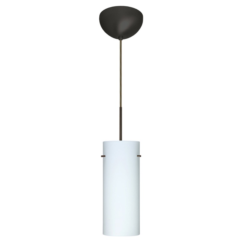 One Light Pendant from the Stilo Collection in Bronze Finish by Besa