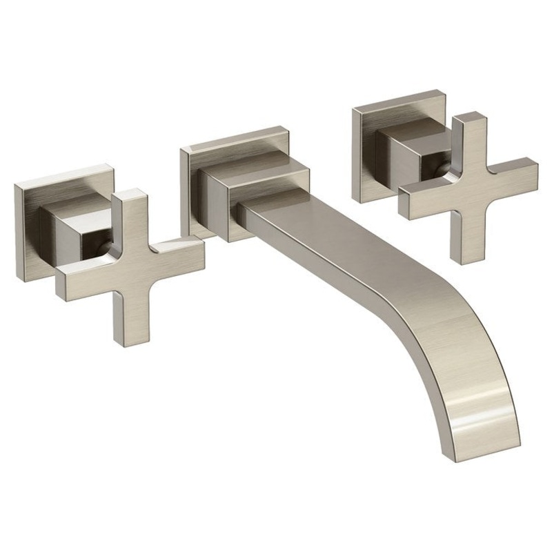 Secant Two Handle Wall-Mount Bathroom Faucet – Antique Nickel