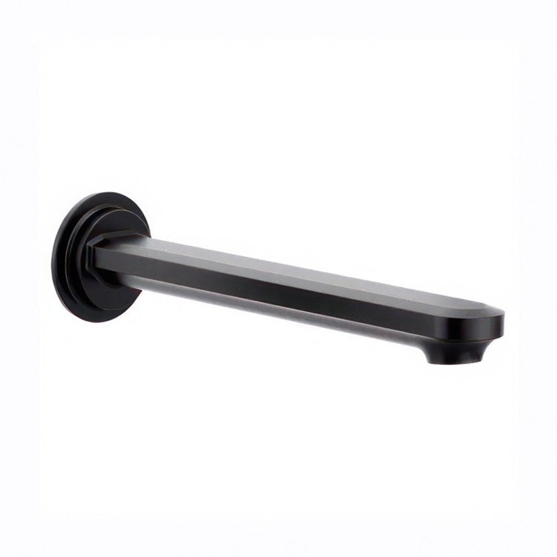 Tub Spout Greenfield Non-Diverter Matte Black 7-3/8 Inch Metal