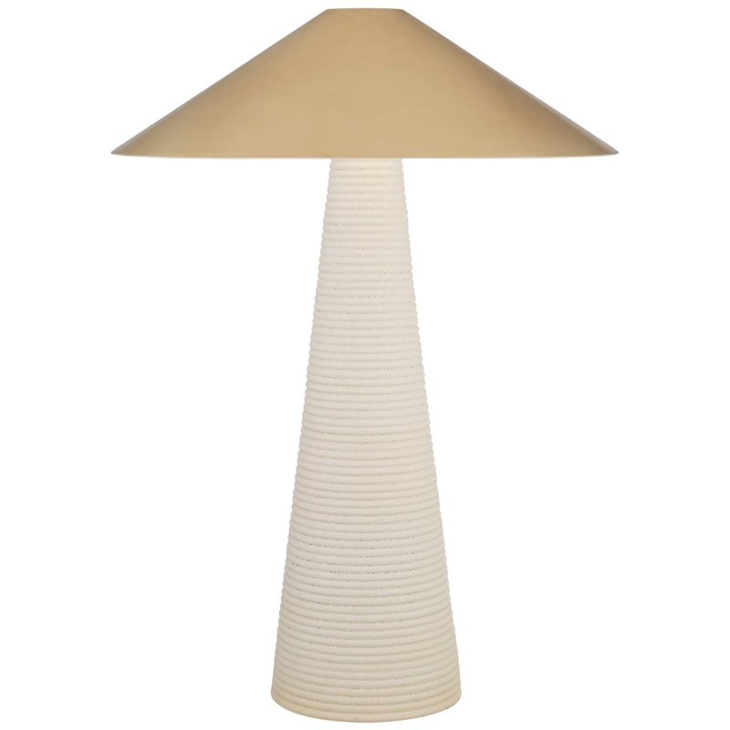 Two Light Table Lamp from the Miramar Collection in Porous White Porcelain Finish by Visual Comfort Signature