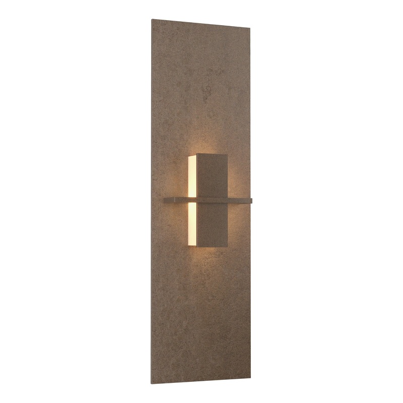 Aperture Vertical Sconce Bronze White Art Glass (BB)