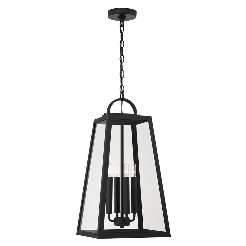 Capital Lighting 943744BK Leighton 4 Light Outdoor Hanging Lantern Black