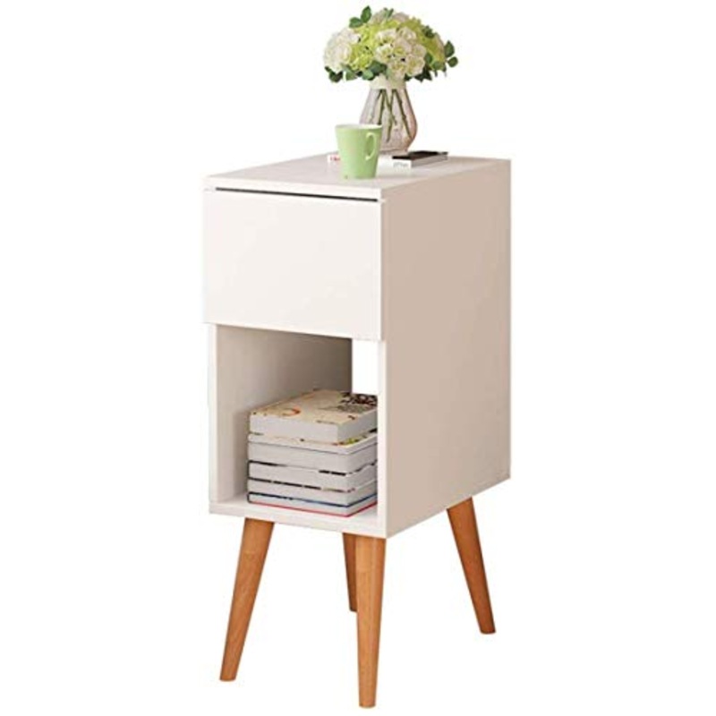 Diversi comodini da comodino ad angolo, per soggiorni, divani laterali, con pompaggio singolo (colore: bianco, dimensioni: 41,5 x 30 x 75,8 cm) perfetto, bianco, 41.5*30*75.8CM