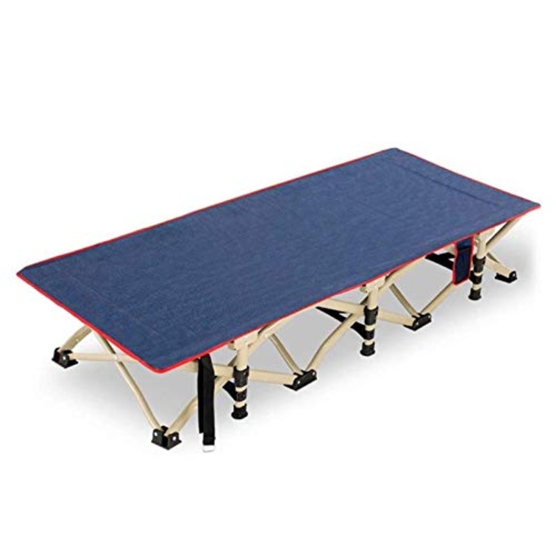 H-BEI Pieghevole da Campeggio all’aperto Letto Pieghevole, Letto Pieghevole Singolo, ampliamento Tubo Quadrato per Ufficio Pausa Pranzo Reclinabile Muto Letto Portatile Letto da Campeggio Siesta Bed