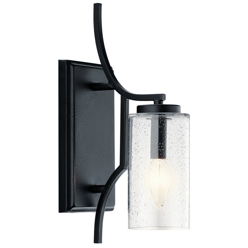Kichler 44070DBK One Light Wall Sconce, Distressed Black
