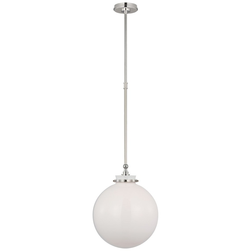 LED Pendant from the Parkington Collection in Polished Nickel Finish by Visual Comfort Signature