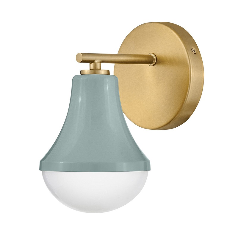 LED Vanity from the Haddie Collection in Seafoam Finish by Lark