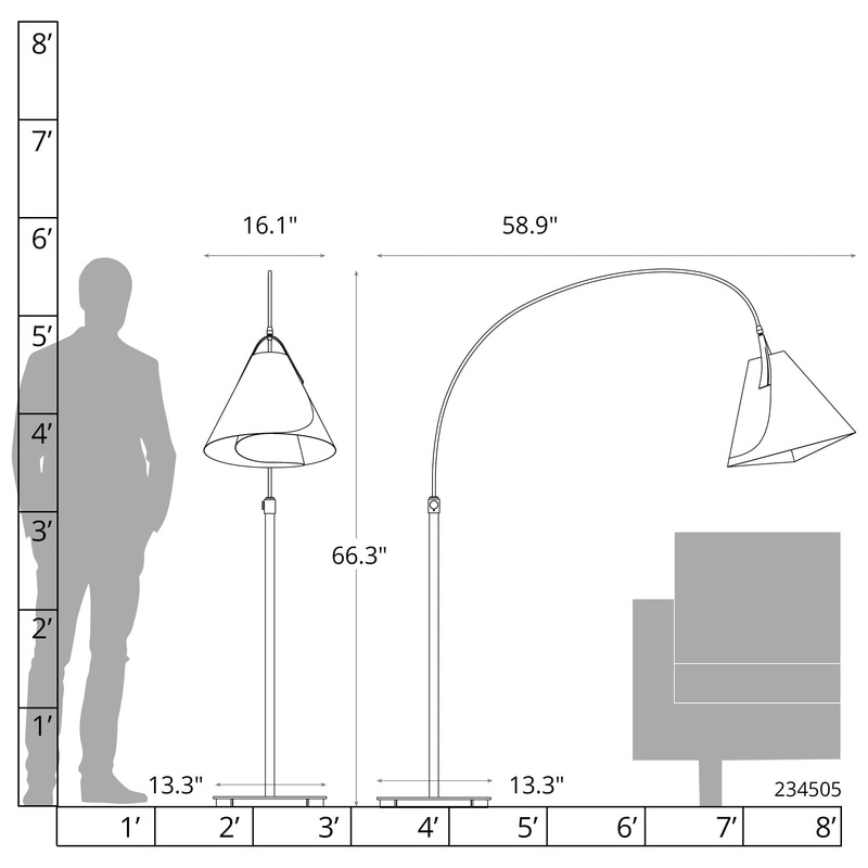 Mobius Arc Floor Lamp Ink Spun Amber (SI)