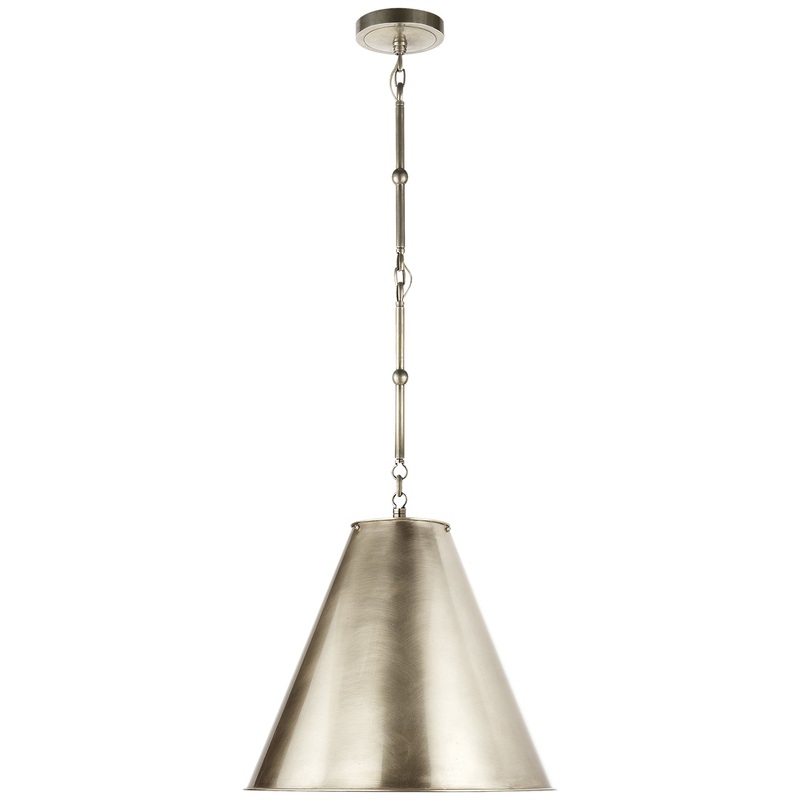 One Light Pendant from the Goodman Collection in Antique Nickel Finish by Visual Comfort Signature