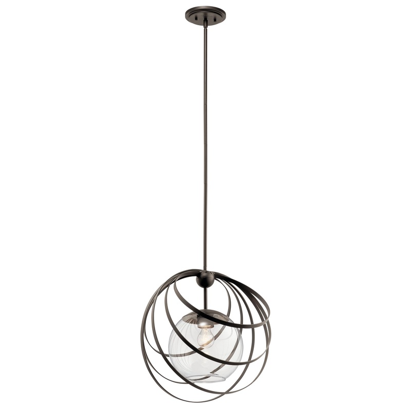 One Light Pendant from the Kerti Collection in Olde Bronze Finish by Kichler
