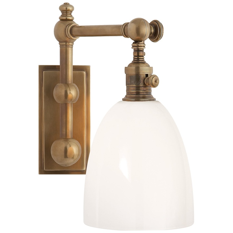 One Light Wall Sconce from the Pimlico Collection in Antique-Burnished Brass Finish by Visual Comfort Signature