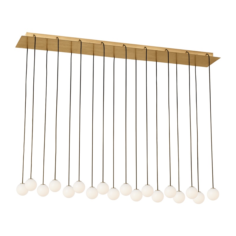 Orbet 18 Light Chandelier Hand Rubbed Antique Brass