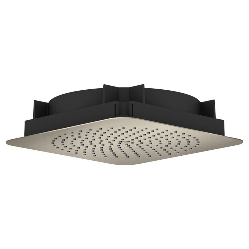 Showerhead Citterio C 270 1 Functions Brushed Nickel 10-5/8 Inch 1.75 Gallons per Minute Square Flush Ceiling Mount