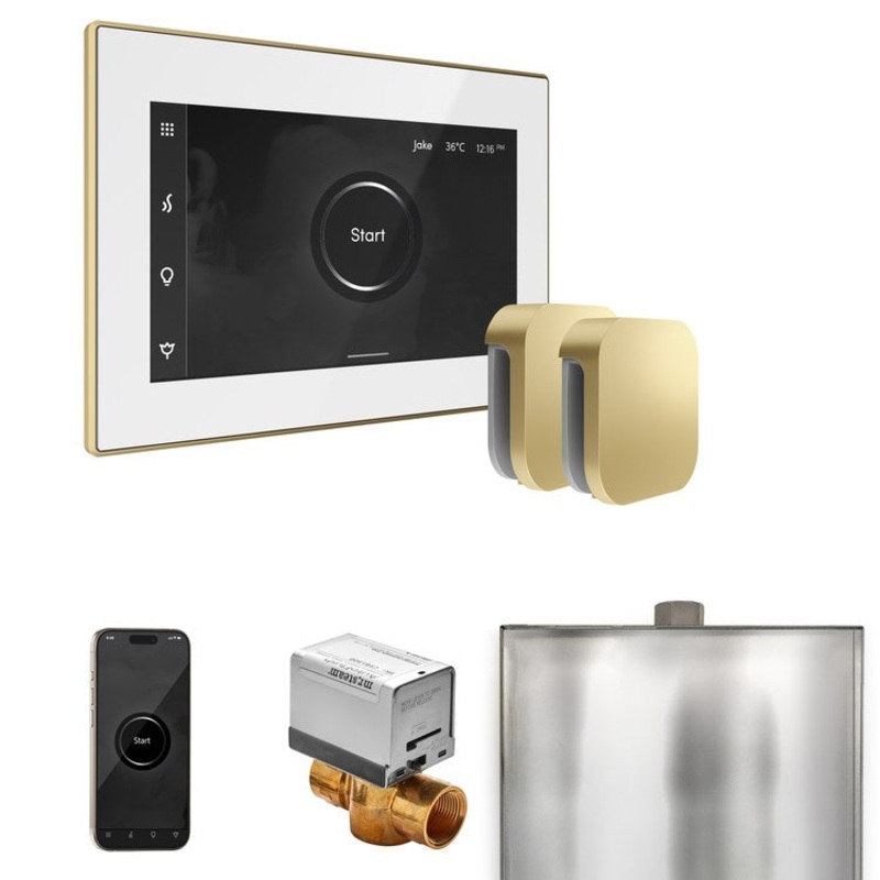 Steam Kit xButler Max White/Satin Brass Control Package for MS4/MS5/MX6