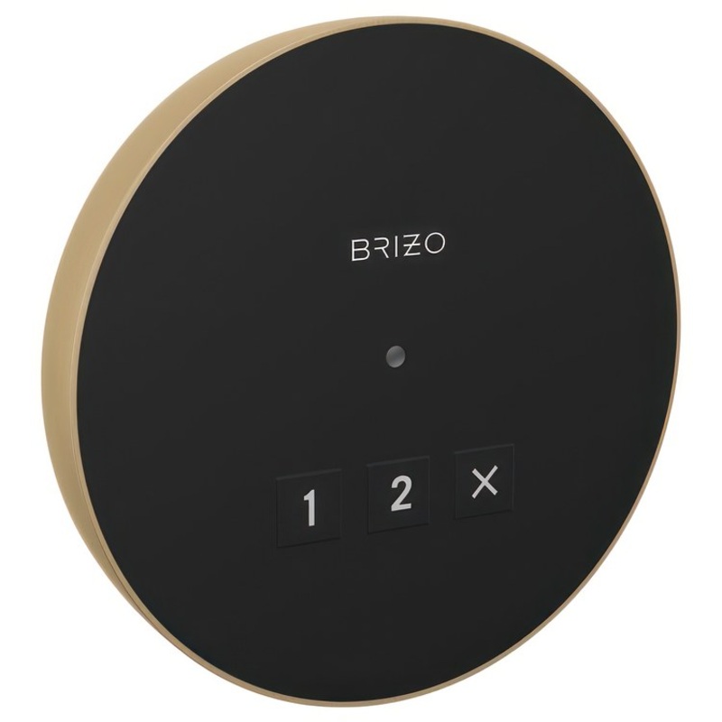Steambath Control Mystix Elemental Experience Round Exterior Lumicoat Luxe Gold Surface Mount Outside Steam Room