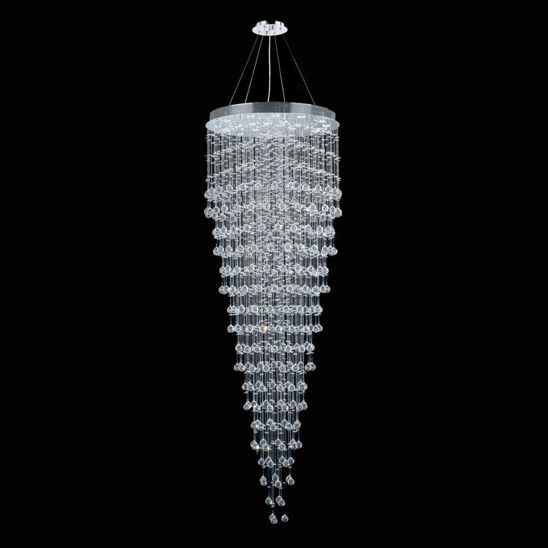 String Lighting 16-Light Chandelier Chrome