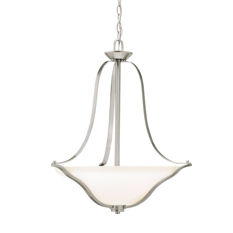 Three Light Pendant from the Langford Collection in Brushed Nickel Finish by Kichler