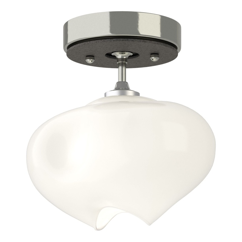 Ume 1-Light Semi-Flush Sterling Natural Iron