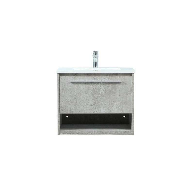Vanity Sink Set from the Roman Collection in Concrete Grey Finish by Elegant Lighting