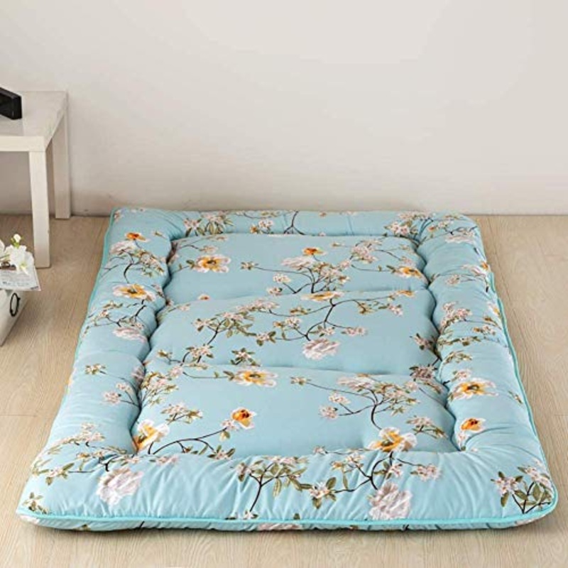 Z&HA Materasso futon, Luna e Stelle Giapponese Piano Materasso Pieghevole Tatami Tappetino Portatile materassino da Campeggio Bambini Sleeping Pad Lounger Divano Letto, Dimensione Doppia,A,100X200cm