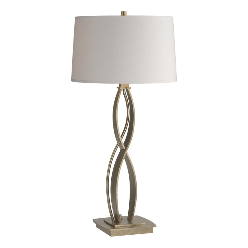 Almost Infinity Table Lamp Soft Gold Flax Shade (SE)